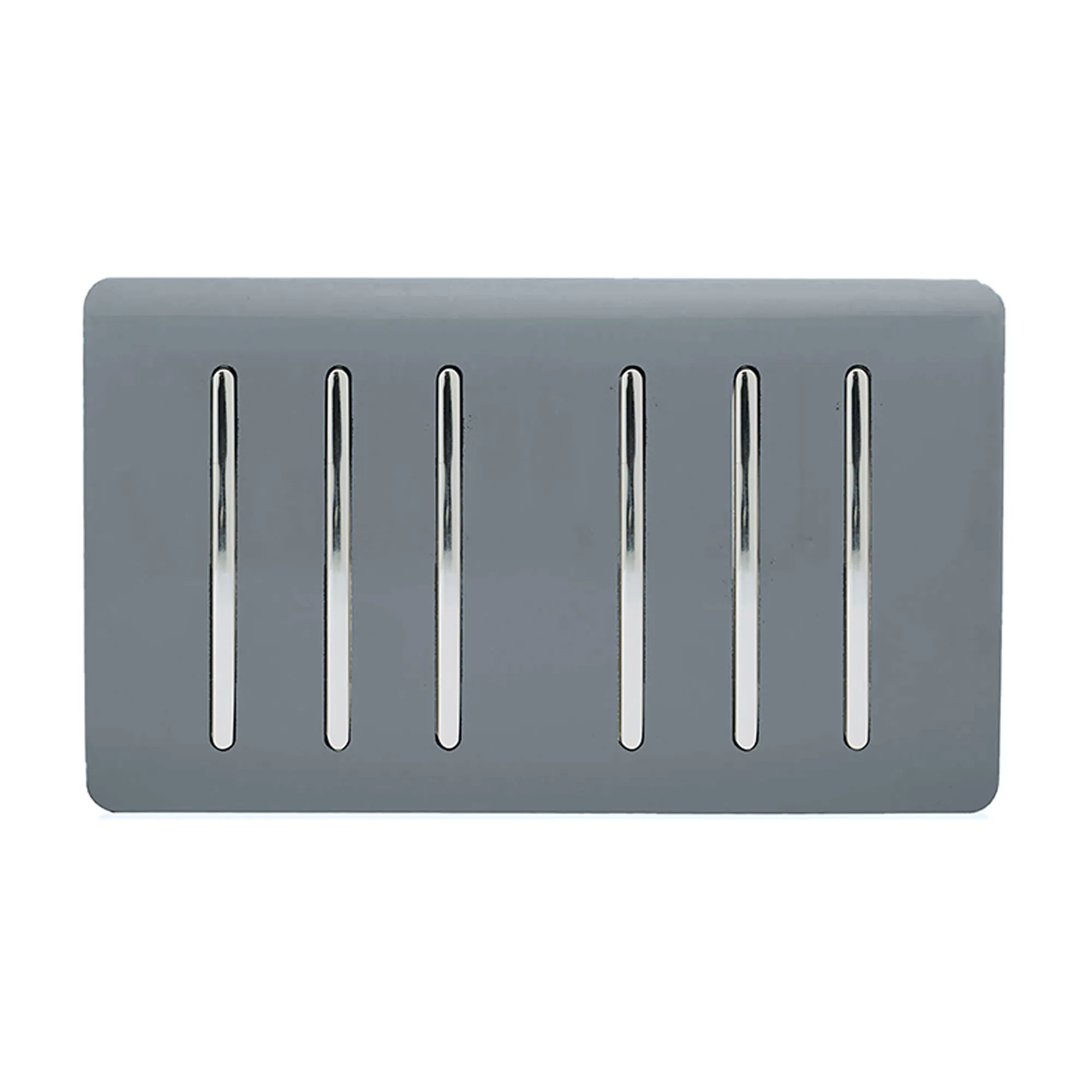 ART-SS66WG  6 Gang 2 Way 10 Amp Rocker Twin Plate Warm Grey